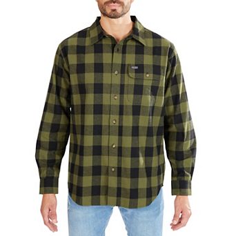Men's Smith's Workwear Relaxed-Fit Buffalo Plaid Flannel Button-Down Shirt