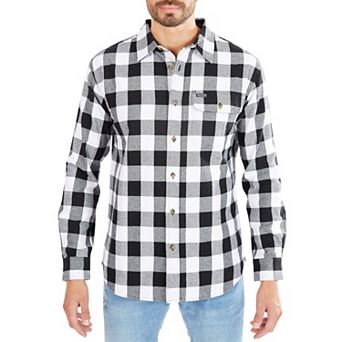 Men's Smith's Workwear Relaxed-Fit Buffalo Plaid Flannel Button-Down Shirt