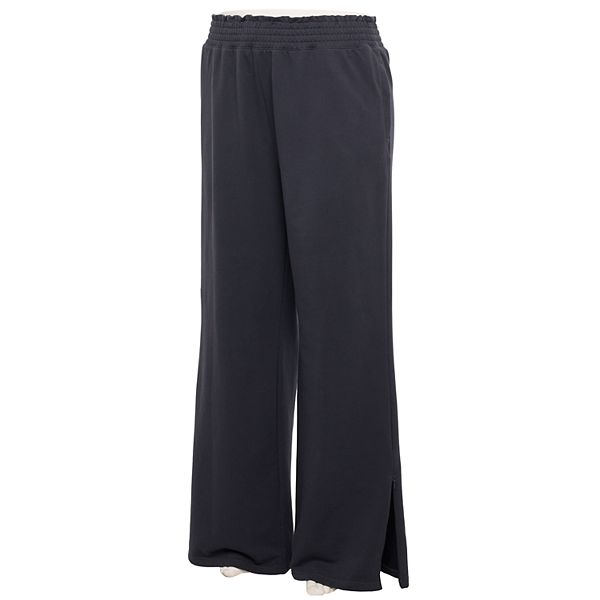 Plus Size FLX Paperbag High-Waisted Wide-Leg Pants