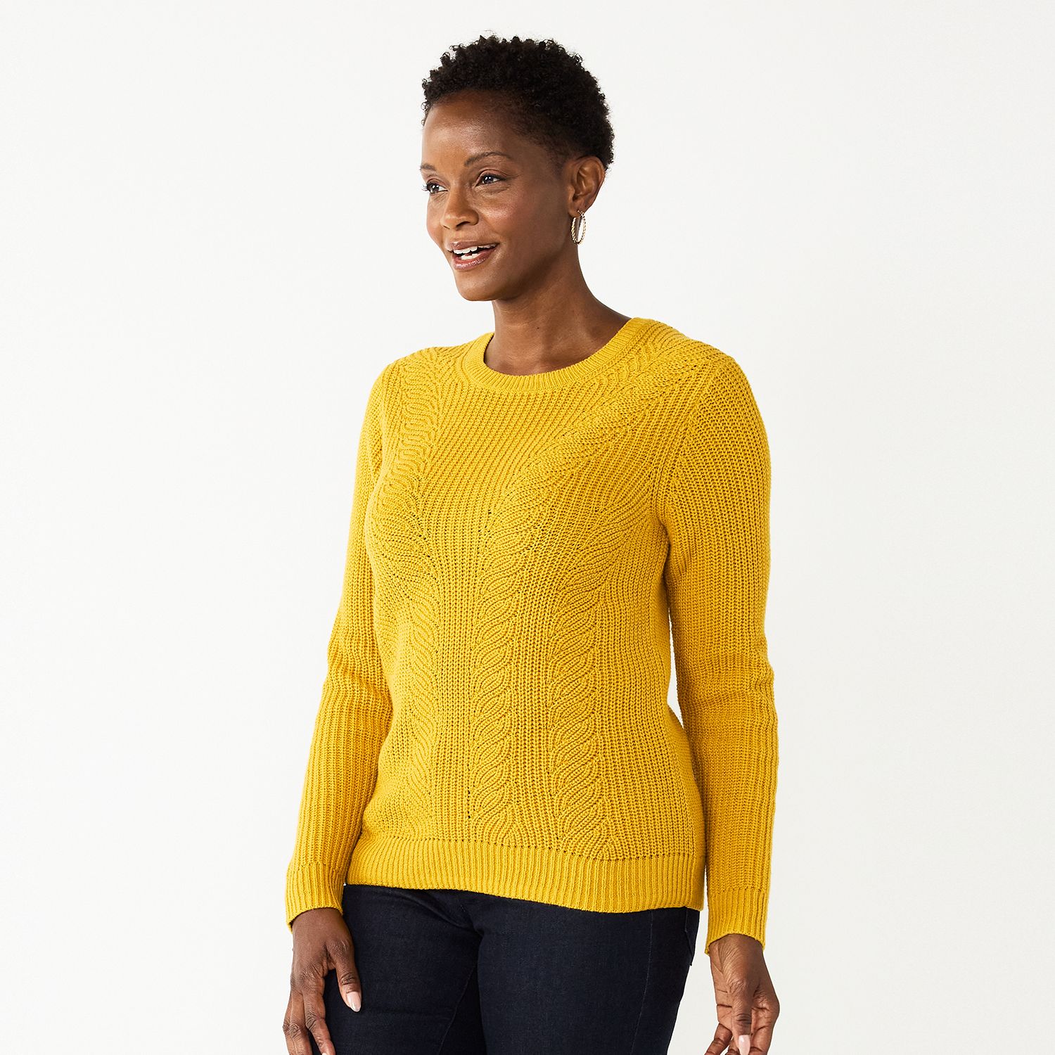 Pull Manches Longues Femme Croft & Barrow – Violet Romain, Taille M, Neuf Avec étiquette