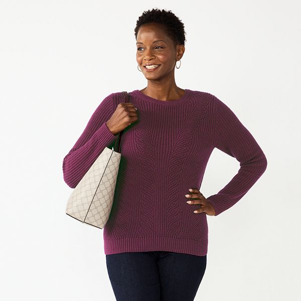 Croft and barrow outlet crewneck sweaters