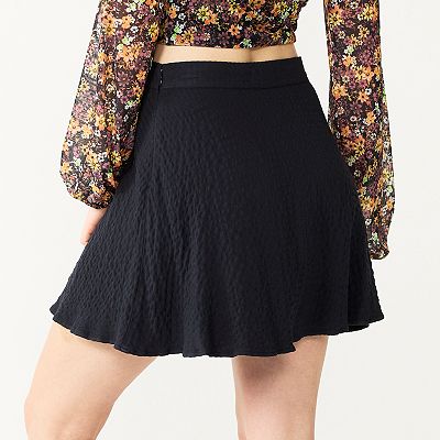 Black skater skirt juniors best sale