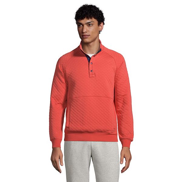 Men's Lands' End Quilted SnapFront Mockneck Top
