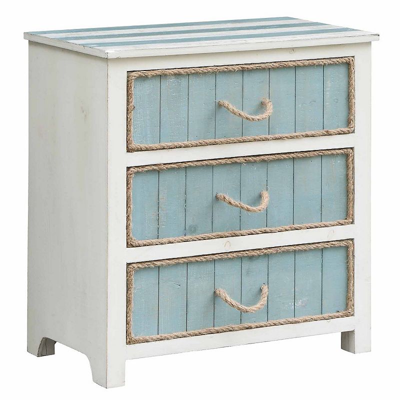 South Shore Blue Gray White 3-Drawer Dresser