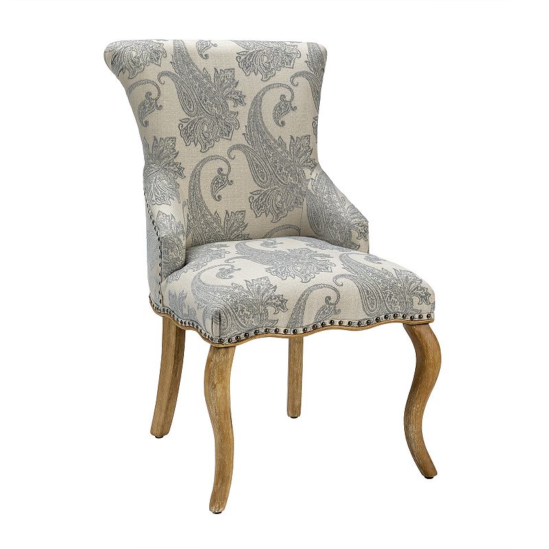 54020571 Danielle Paisley Upholstered Accent Chair, Grey sku 54020571