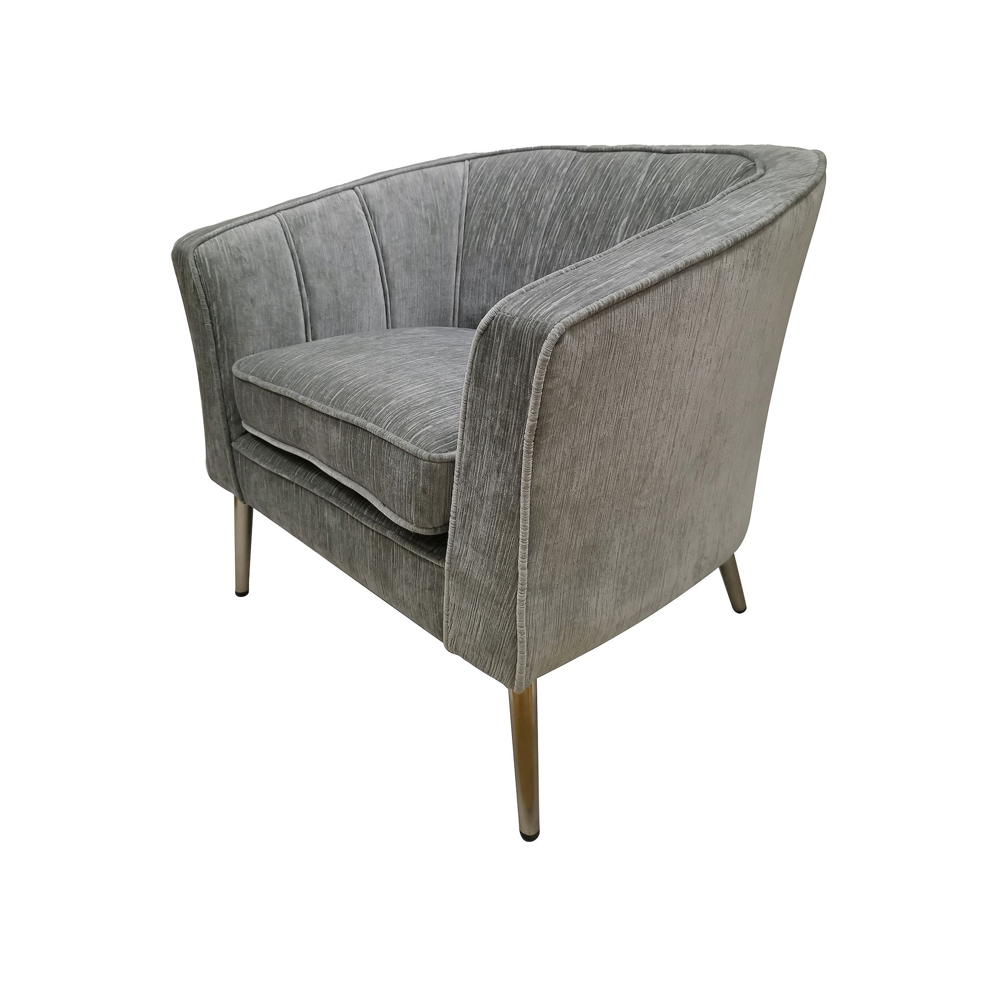 Jefferson Barrel Accent Chair, Gray