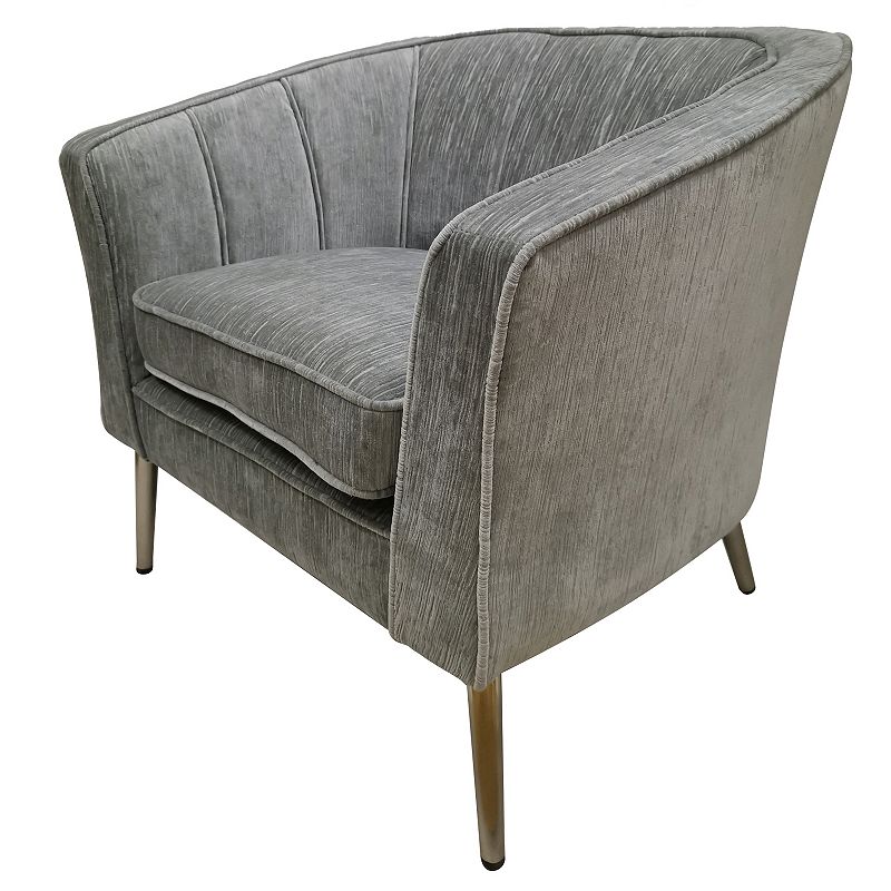 Jefferson Barrel Accent Chair, Grey
