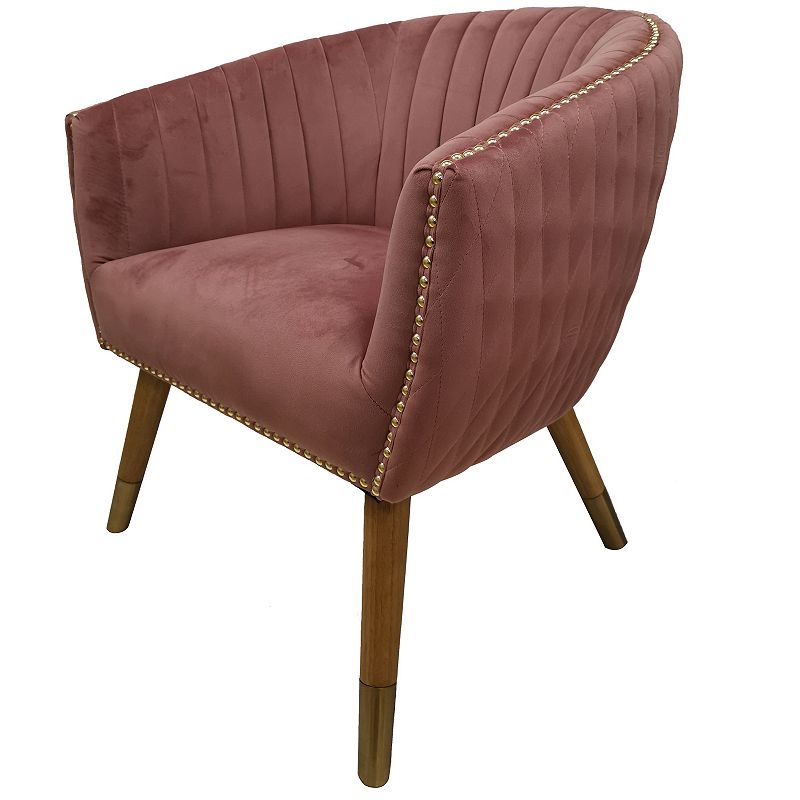 Rosslyn Barrel Accent Chair, Pink