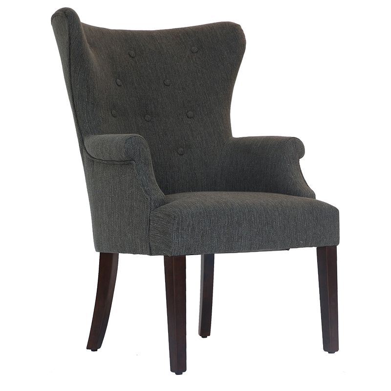 54562081 Seville Button Tufted Wingback Arm Chair, Grey sku 54562081