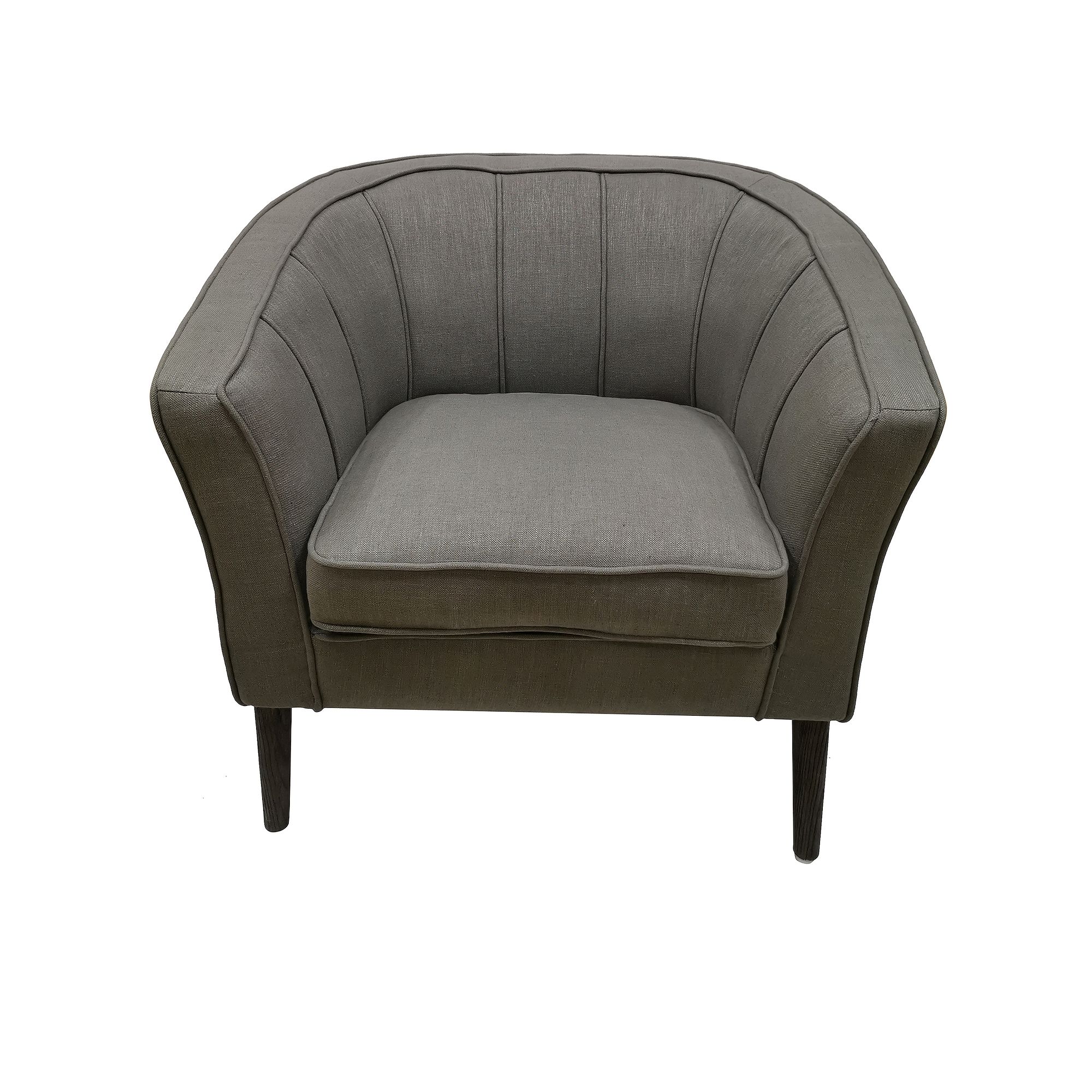 Troy Barrel Accent Chair, Gray