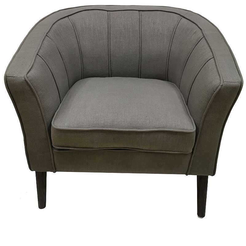 Troy Barrel Accent Chair, Grey