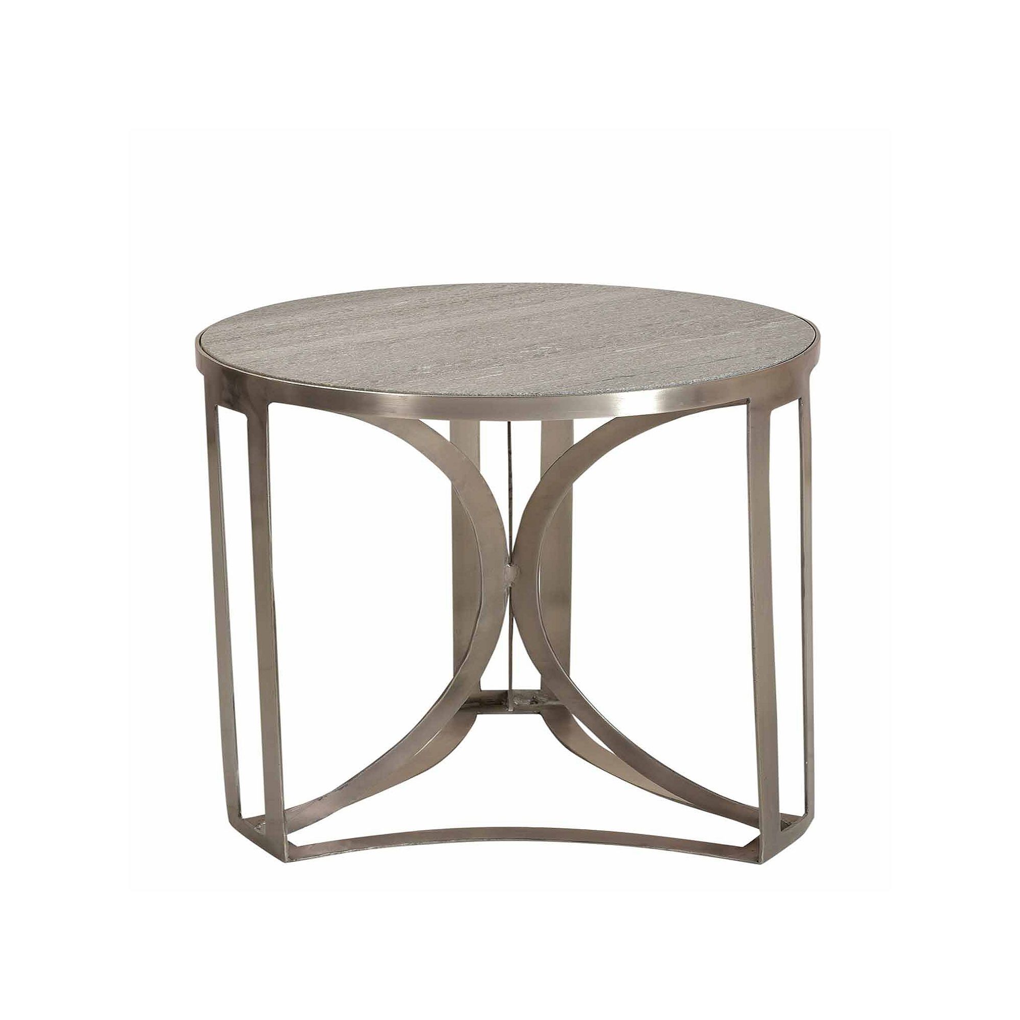 Bengal Manor Intricate Accent End Table, Gray