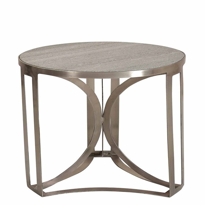 Bengal Manor Intricate Accent End Table, Grey
