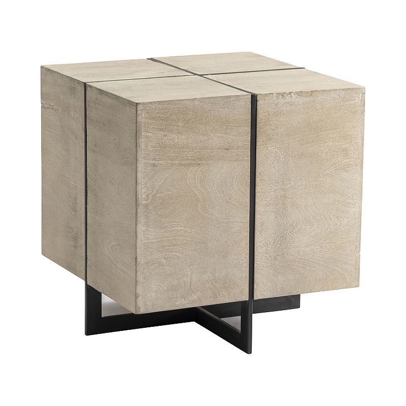 18421370 Bengal Manor White Wash Square End Table sku 18421370