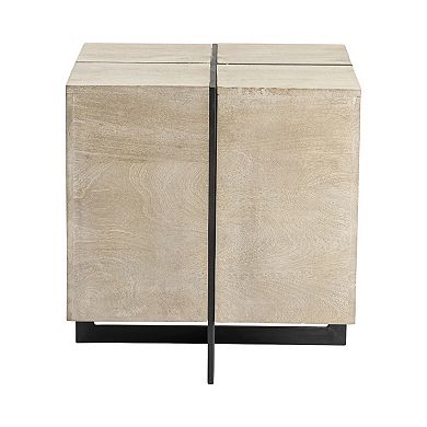 Bengal Manor White Wash Square End Table