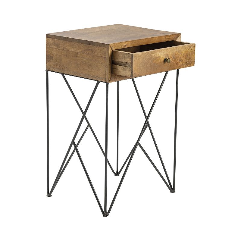 Bengal Manor Industrial End Table, Brown