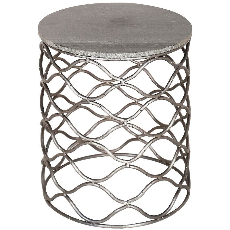 Bengal Manor Wavy End Table, Grey
