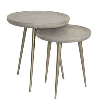 Bengal Manor Tray Top Nesting End Table 2 pc Set