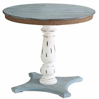 Sea Isle Two Tone Rustic Coastal End Table