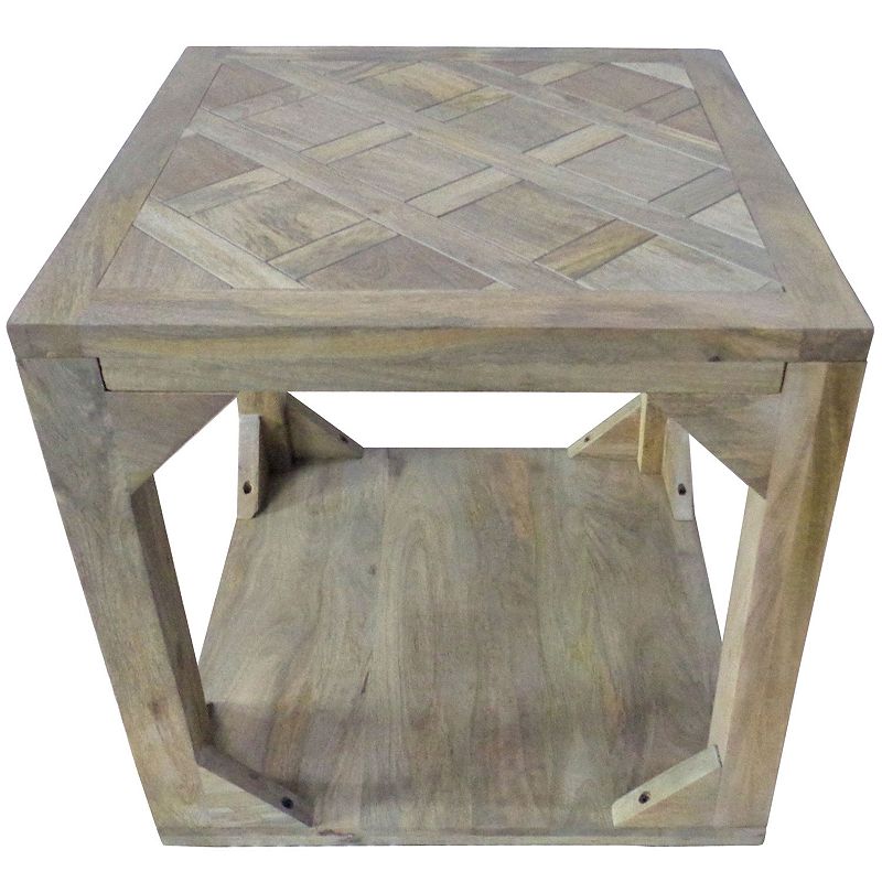 Willow Brook Square End Table, Brown