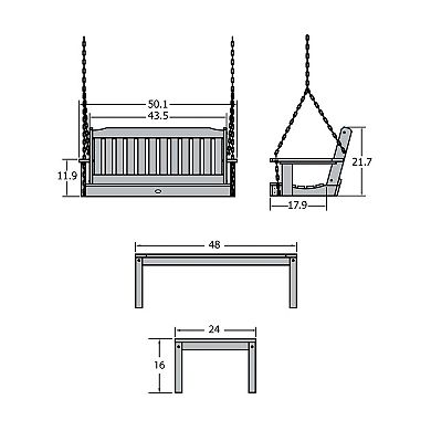Highwood USA Lehigh Swing & Coffee Table 2-piece Set