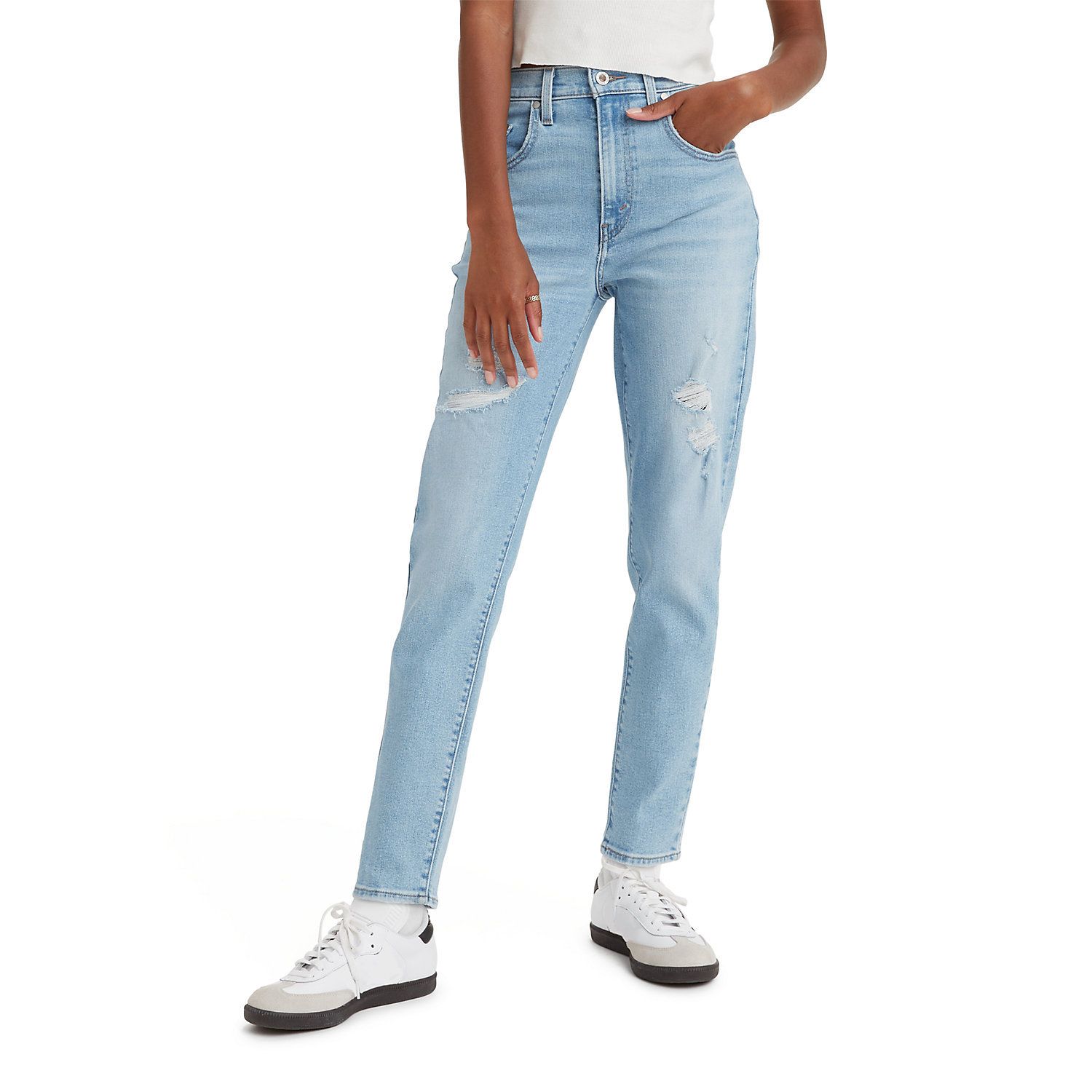 levi's distressed mom jeans