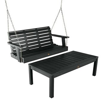 Highwood USA Weatherly Swing & Coffee Table 2 pc Set