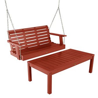 Highwood USA Weatherly Swing & Coffee Table 2 pc Set