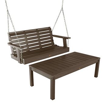 Highwood USA Weatherly Swing & Coffee Table 2 pc Set