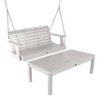 Highwood USA Weatherly Swing & Coffee Table 2 pc Set