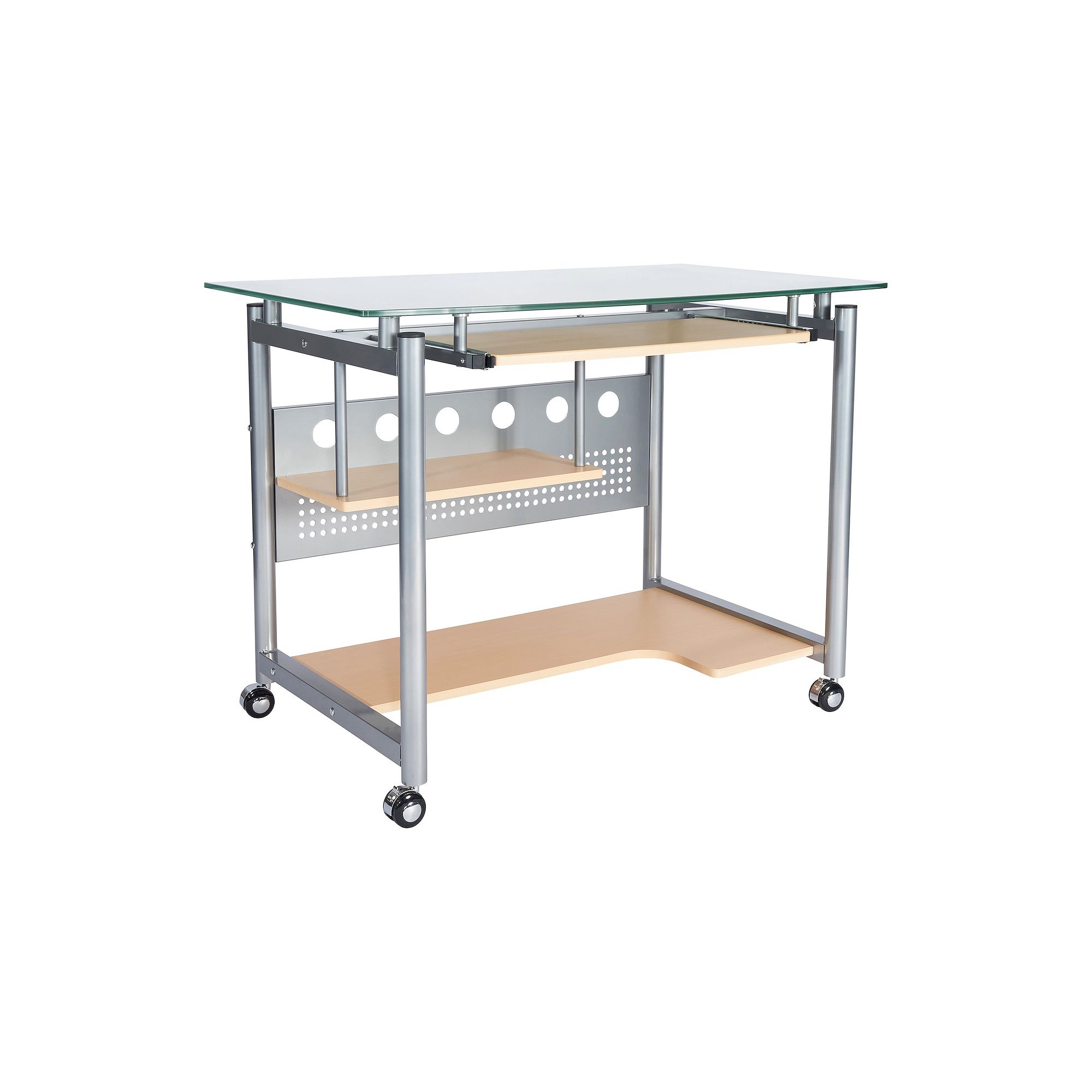 Techni Mobili Rolling Computer Desk, Brown