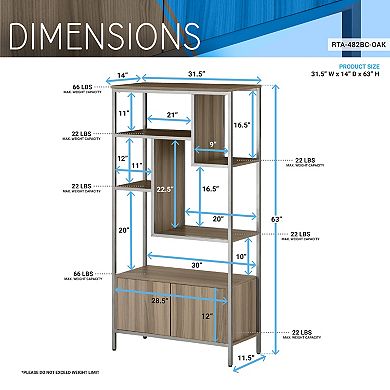 Techni Mobili Asymmetrical Display Cabinet