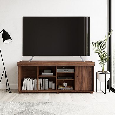 Techni Mobili Walnut Finish Storage TV Stand