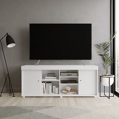 Techni Mobili White Storage TV Stand