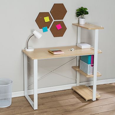 Honey-Can-Do Home Office 3-Shelf Computer Desk