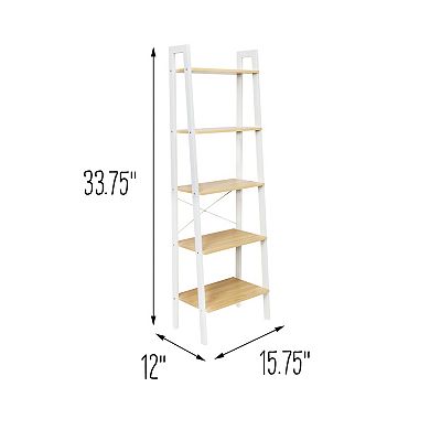 Honey-Can-Do Tapered Ladder 5-Shelf Bookcase