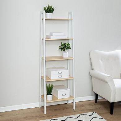 Honey-Can-Do Tapered Ladder 5-Shelf Bookcase
