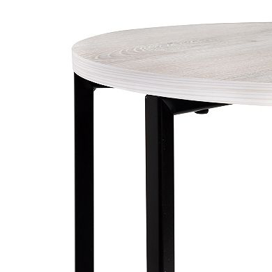 Honey-Can-Do Round C-Shape End Table