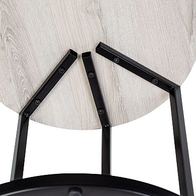 Honey-Can-Do Round C-Shape End Table