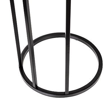 Honey-Can-Do Round C-Shape End Table