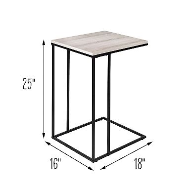 Honey-Can-Do Square C-Shape End Table