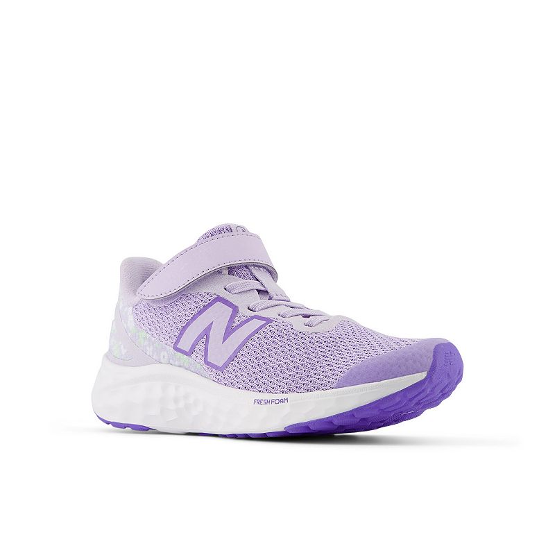 New Balance® Fresh Foam Arishi v4 Little Kids' Running Shoes, Girl's, Size: 1 Wide, Bright Purple Violet