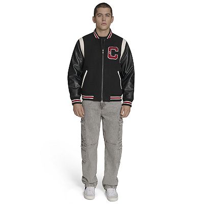 Men's Champion® Mixed Media Varsity Jacket with Patches