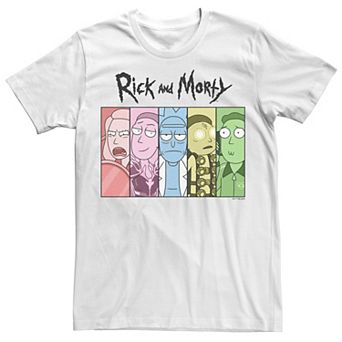 Men's Rick & Morty Character Panel Portraits Tee
