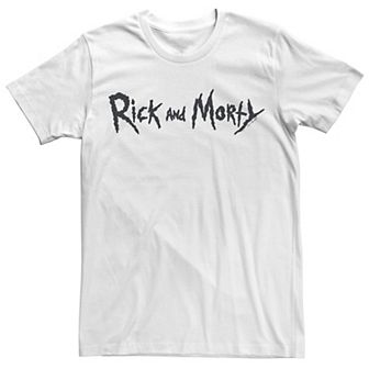 Men's Rick & Morty Simple Black Text Tee
