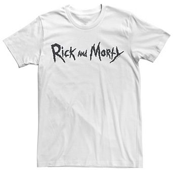Men's Rick & Morty Simple Black Text Tee