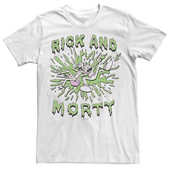 Men's Rick & Morty Dripping Slime Duo Portrait Tee