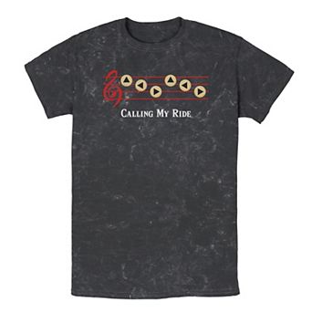 Men's Zelda Ocarina Notes Calling My Ride Crop Tee