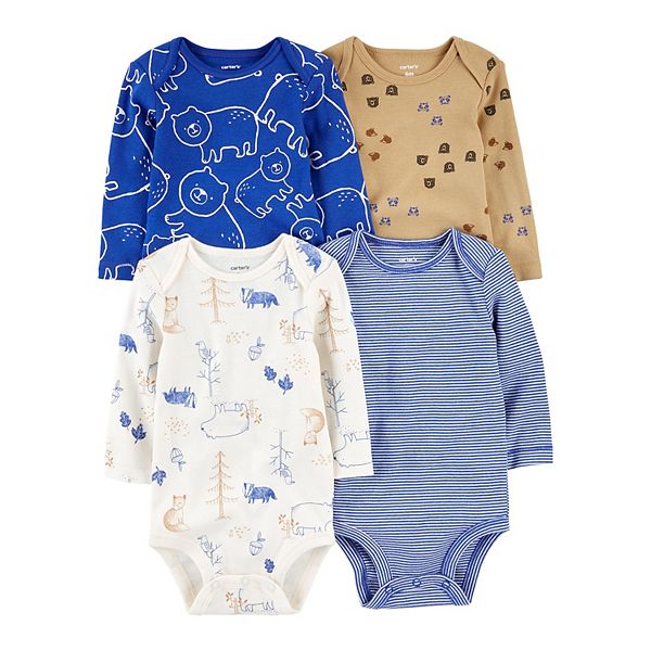 Baby Boy Carter's 4-Pack Long-Sleeve Bodysuits