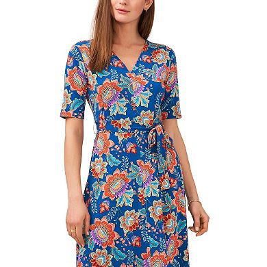 Women's Chaus V-Neck Faux-Wrap Midi Dress